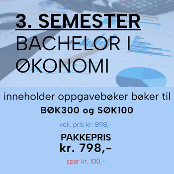 3. semester BA i økonomi - oppgavebøker | kr. 798,-
